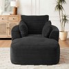 Aukfa Modern Corduroy Chaise Lounge Sofa with Springs, No Assembly Required, Compressed for Easy Shipping - 2 of 4