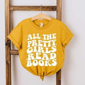 The Juniper Shop Pretty Girls Read Books Youth Short Sleeve Tee - 1 of 2