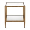 Metal Hollywood Glam Side Table with Mirrored Shelf in Gold - Henn&Hart
 - 3 of 4