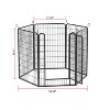 Chery Life 6 Panels Heavy Duty Metal Playpen With Door, 39.37"H Dog Fence, Pet Exercise Pen - 4 of 4
