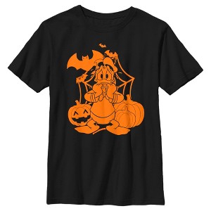 Boy's Mickey & Friends Scared Donald Duck Halloween T-Shirt - 1 of 4