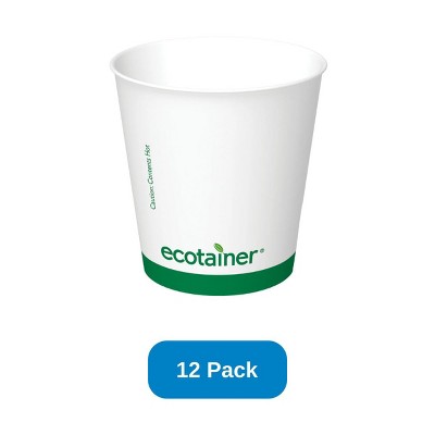 ecotainer 10 oz Hot Cup Carte Blanc Made in USA - Pack of 12