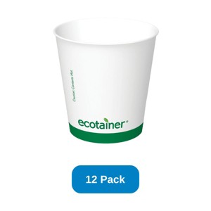 ecotainer 10 oz Hot Cup Carte Blanc Made in USA - Pack of 12 - 1 of 3