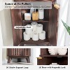 68" Tall Corner Cabinet, Modern Corner Storage Cabinet with Adjustable Shelves, Freestanding Organizer for Bathroom, Living Room - 3 of 4
