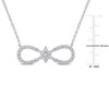 EVERLY JEWELRY | Sterling Silver 1 1/4 CT TGW Created White Sapphire Infinity Floral Pendant with Chain - 17 inch - 4 of 4