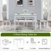GDFStudio Galen Farmhouse 5-Piece Dining Set with Wooden Rectangular Table and 4 Upholstered Chairs - 4 of 4