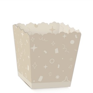 Big Dot of Happiness Tan Confetti Stars - Party Mini Favor Boxes - Simple Party Treat Candy Boxes - Set of 12 - 1 of 4