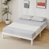 Karl Home Pine Wood Frame Queen Size Platform Bed White Color - 3 of 4