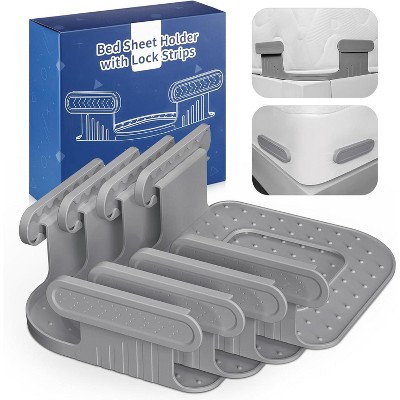 Rbied Sheet Holders Fit All Sheet Size, Bed Fitted Sheet Holder for Corners, Sheet Clips, Mattress Sheet Holder Strap, Sheet Secure Lock Fasteners