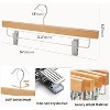 HOUSE DAY Premium Solid Lotus Wood Hangers for Pants & Skirts with Adjustable Clips - 4 of 4