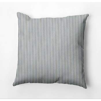 18"x18" Ticking Striped Square Throw Pillow - e by design