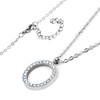 ELYA Women's Cubic Zirconia Open Circle Necklace - 16" - 3 of 3
