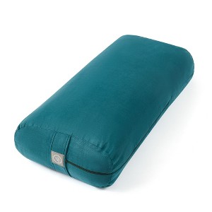 Yoga Bolster Pillow Meditation Pillow w/Washable Cover & Carry Handle - 1 of 4