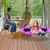 Infans 40" Flying Saucer Tree Swing Indoor Outdoor Play Set Kids Christmas Gift Purple - 3 of 4