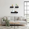 FurnitureR 3 Pack Floating Shelves, Black MDF Wood Wall Shelves for Home Decor & Storage, Ideal for Bedroom, Living Room, Bathroom, Kitchen, Office - 3 of 4