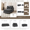Whisen Oversized Modern Sofa Module for Modular Sectional Sofa, Wide Seat Chenille Armchair with Pillows - 4 of 4