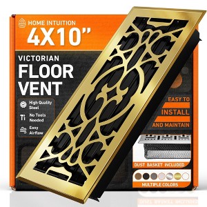 Victorian Floor Register Vent with Mesh Cover Trap - 1 of 4
