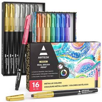 Arteza Set Of Classic Felt Pens Sherbet Collection, Assorted Colors, Fiber  Tip - 24 Pieces : Target