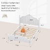 Full/Queen Size Bed Frame with Headboard, Vintage Wooden Platform Bed, No Box Spring Needed - ModernLuxe - 4 of 4