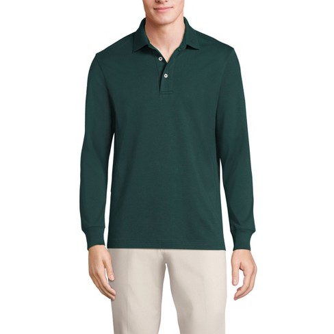 Lands' End Men's Tall Long Sleeve Cotton Supima Polo Shirt - Large Tall ...