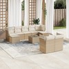 vidaXL Garden Sofa Set Beige - 2 of 4