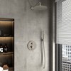 CLIHOME 10-Inch Two-function Wall Mount Round Shower System Set With Pressure Balance Valve - 2 of 4