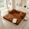 Cloud Boneless Convertible Floor Sofa Bed,  4-in-1 Foldable Compressed Loveseat Lounge Sleeper, High-Density Sponge & Corduroy Fabric - 3 of 4