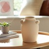 Ceramic Vase with Handles - Decorative Flower Holder - Textured Rustic Home Decor - Handmade Pottery - Living Room, Bedroom, Office - 2 of 4