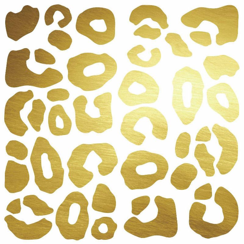 Foil Leopard Spot Peel and Stick Wall Decal Gold - RoomMates, 3 of 6