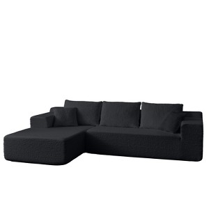 TiramisuBest 104 Inch Cloud Sectional Couch Chenille L Shape Chaise Deep Seat Modular Sofa Vacuum Compressed 5 Pillow Wrinkle Free - 1 of 4