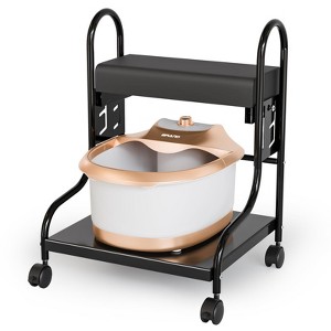 Karl Home Black Portable Adjustable Height Pedicure Foot Bath Trolley Cart - 1 of 4