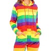 ADR Women's Plush Fleece One Piece Hooded Footed Zipper Pajamas, Soft Adult Jumpsuit PJs with Hood - 3 of 4