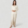 Anna-Kaci Lounge Women's Floral Hem Pajama Set with Long Sleeve Top and Relaxed Fit Wide Leg Pants - 2 of 4