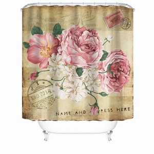 Peony's Letter Shower Curtains for Bathroom Waterproof Fabric Bath Curtain Durable Soft Stylish Bathroom Decor 72x72 Inch - 1 of 1