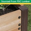 Miracle-Gro 11pc Rectangular Wood Outdoor Planter Box Natural Wood 24"x48" - 4 of 4