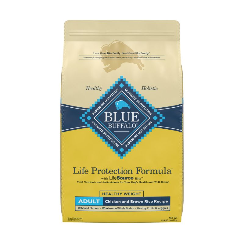 Blue Buffalo Life Protection Formula Natural Adult Healthy Weight Dry Dog Food Chicken and Brown Rice, 1 of 12