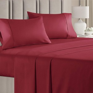 100% Cotton 400 Thread Count 4 Piece Sheet Set - Soft & Cozy Sateen Bed Sheets - CGK Linens - 1 of 4