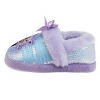 Disney Frozen Girl Slippers - Elsa and Anna Plush Lightweight Warm Comfort Soft Aline House Shoes - Purple (sizes 5-12 Toddler-Little Kid) - 2 of 4