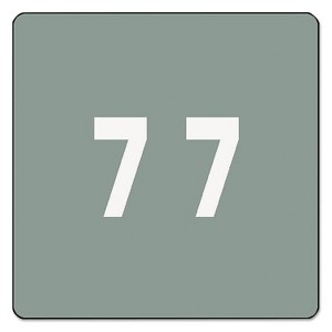 Smead Single Digit End Tab Labels Number 7 Gray 250/Roll 67427 - 1 of 4