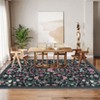 Area Rugs Modern Floral Rug for Living Room Bedroom,Low Pile Area Rugs Machine Washable Large Carpet for Dining Room Playroom Home Office Decor - 3 of 4