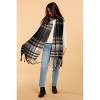 Design Imports Cozy Plaid Scarf - Gray - 4 of 4