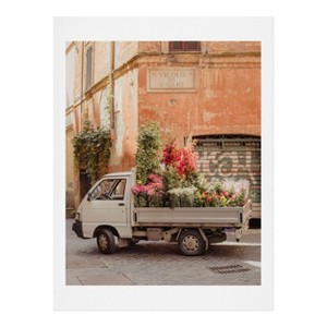 Ninasclicks Rome cute van with lots of flowers Art Print - Society6 - 1 of 1