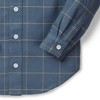Hope & Henry Boys' Brushed Button Down Shirt (Windowpane Blue & Gold Stripe, 3-6 Months) - 4 of 4