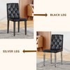 Set of 4 Dining Chairs PU Leather Upholstered Dinner Chairs Armless Chairs Accent Chairs with Padded Seat - Modernluxe - 4 of 4