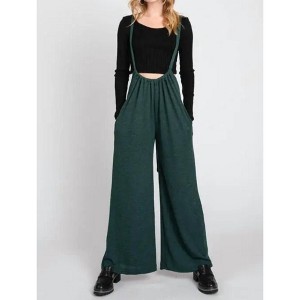Women's Knit Suspender Jumpsuit - FINAL TOUCH - 1 of 3