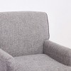 Polibi Linen-Blend Armchair with Rolled Arms & Turned Solid Wood Legs - 4 of 4