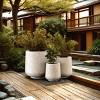 Rosemead Home & Garden, Inc. 3pc Concrete Outdoor Planter Pot Small Medium and Large Gray - 2 of 4