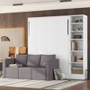 NicBex Full Size Murphy Bed Wooden Frame Murphy Bed Cabinet Morden Hideaway Wall Bed with Storage Shelves and Sofa for Guest Room, Gray - 3 of 4