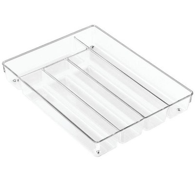 InterDesign 53930 Linus Cutlery Tray, Clear