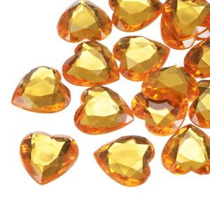 Unique Bargains Acrylic Flat Back Heart DIY Crafting Decor Jewelry Rhinestone 20 Pcs - 1 of 4